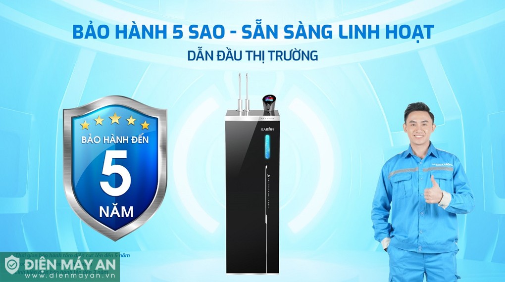 Máy lọc nước RO nóng nguội lạnh Hydro-ion kiềm Karofi KAE-S86 PRO 13 lõi